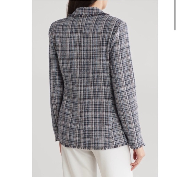 New Laundry by Shelli Segal Tweed Blazer with Fringe Detail Jacket Sz XS - Picture 2 of 16